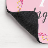 Name der Girl Blush Pink Bläschen Bläschen Mousepad (Ecke)