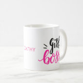 Name der Girl-Boss-Typografie Kaffeetasse (VorderseiteRechts)