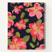 Name der Girl Floral Navy Notizblock (Rückseite)