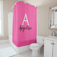 Name der Girl Hot Pink White & Black Monogram