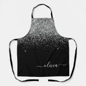 Name der Girl-Monogram-Glitzer Schürze (Vorderseite)