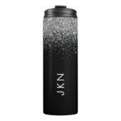 Name der Girl-Monogram-Glitzer Thermosbecher (Vorderseite)