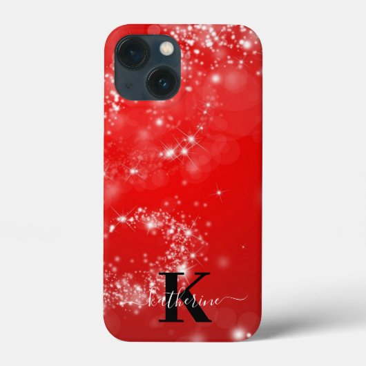 Name der Girl-Monogramm-Girl-Glitzer Case-Mate iPhone Hülle (Rückseite)