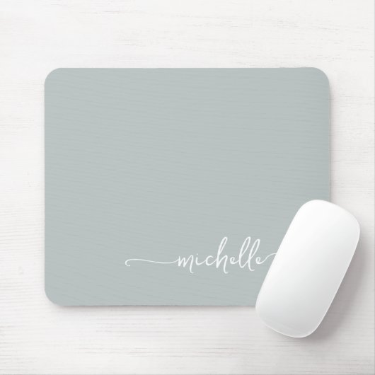 Name der Girl Simple Sage Green Monogram Mousepad (Mit Mouse)