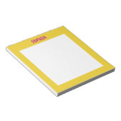 Name der Girl-Yellow- und Hot-Pink-Marke Notizblock (angewinkelt)