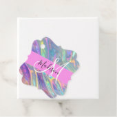 Name der Girly Rainbow Holographic Iridesgram Mono Geschenkanhänger (Beispiel)