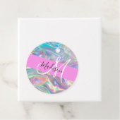 Name der Girly Rainbow Holographic Iridesgram Mono Geschenkanhänger (Beispiel)
