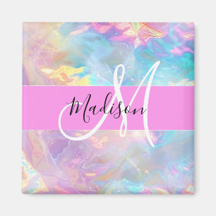 Name der Girly Rainbow Holographic Iridesgram Mono Magnet
