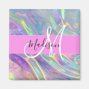 Name der Girly Rainbow Holographic Iridesgram Mono Magnet