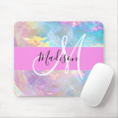 Name der Girly Rainbow Holographic Iridesgram Mono Mousepad (Mit Mouse)
