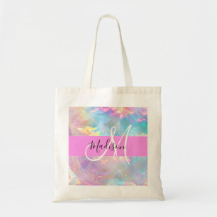 Name der Girly Rainbow Holographic Iridesgram Mono Tragetasche