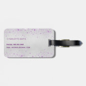 Name der Glitzern Gepäckanhänger (Rückseite horizontal)