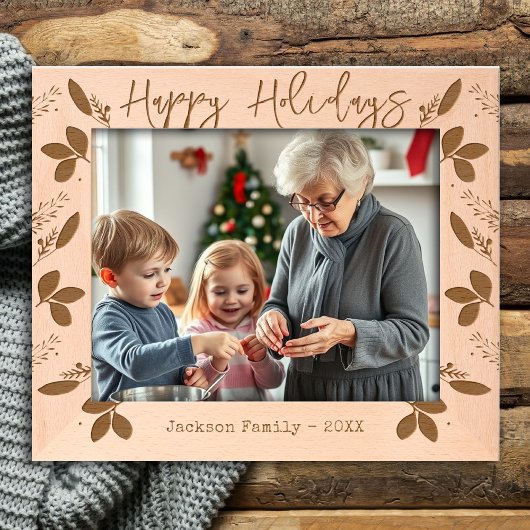 Name der glücklichen Familie Geätzte Rahmen