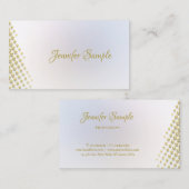 Name der Gold Handschrift Moderne Vorlage Elegant Visitenkarte (Vorne/Hinten)