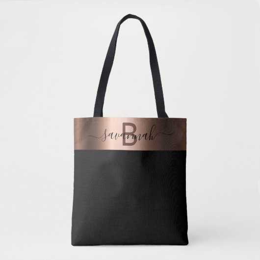 Name der Gold-Monogramm-Rose Tasche (Vorderseite)