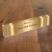 Name der Goldbronze-Kette Namensplakette (Seite)