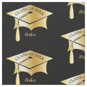 Name der Goldtone Grad Graduation Cap | Class Year Stoff (Nahaufnahme)