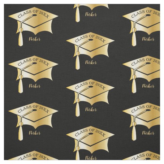 Name der Goldtone Grad Graduation Cap | Class Year Stoff (Muster)