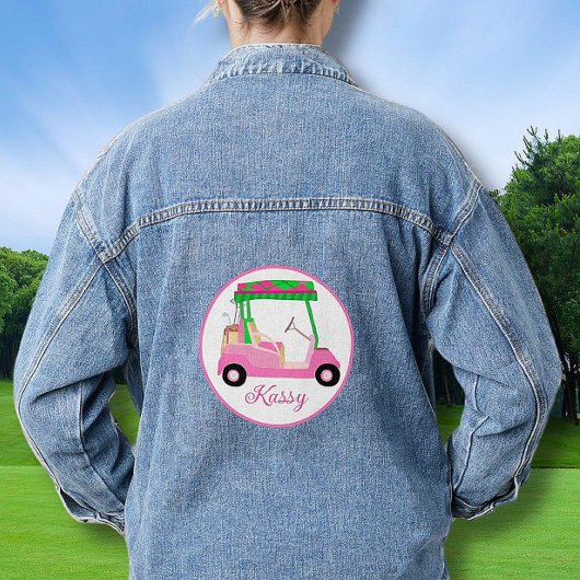 Name der Golf Queen Pink Cart Jeansjacke