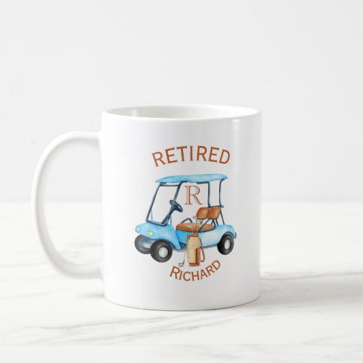 Name der Golf-Remügram-Monogramm Kaffeetasse (Links)