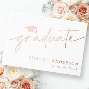 Name der Graduiertenkappe für Elegant-Abschluss Gästebuch