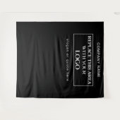 Name der Großfirma Slogan Black Background Wandteppich (Vorderseite (Horizontal))