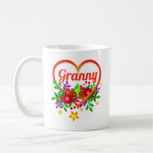 Name der Großmutter ändern - Großartiges Herz und  Kaffeetasse (Links)