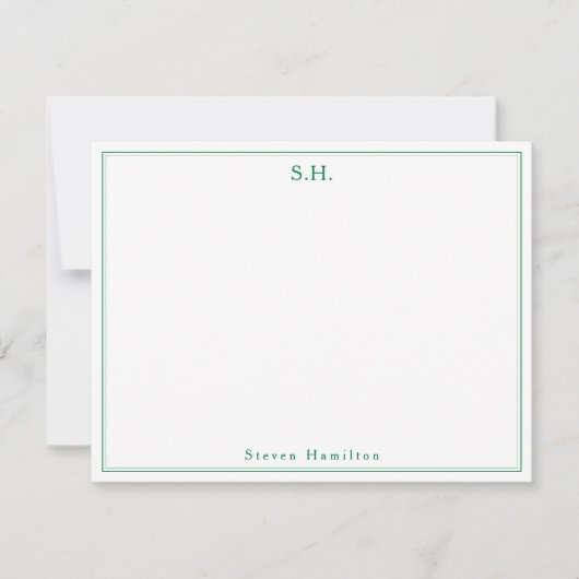 Name der grünen Monografie des klassischen Waldes  Mitteilungskarte (Vorderseite)