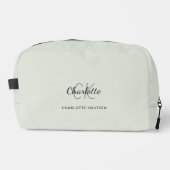 Name der grünen Monogramm-Initialen Waschbeutel (Vorderseite)