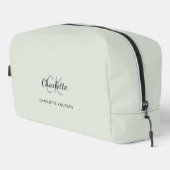 Name der grünen Monogramm-Initialen Waschbeutel (Rechte Ecke)