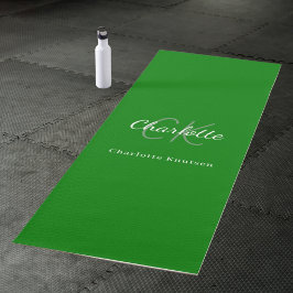 Name der grünen Monogramm-Initialen Yogamatte