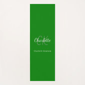 Name der grünen Monogramm-Initialen Yogamatte (Vorderseite)