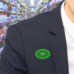 Name der grünen Oval-Marke für Unternehmen Namensschild