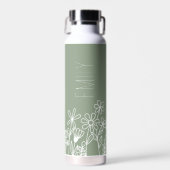 Name der grünen Wildblume Garden Monogram Trinkflasche (Vorne)