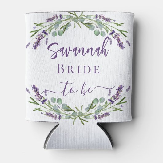 Name der Grünpflanze "Bride lavender eucalyptus" Dosenkühler (Vorderseite)