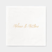 Name der handgeschriebenen Monogramme - Modernes G Servietten Mit Folie (Vorderseite)