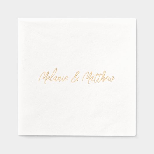 Name der handgeschriebenen Monogramme - Modernes G Servietten Mit Folie (Vorderseite)