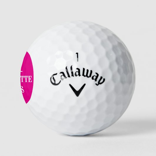 Name der heißen rosa Monogramm Golfball (Logo)