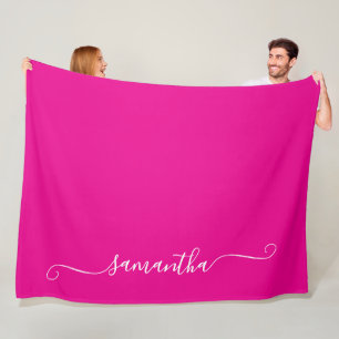 Name der heißen rosa und weißen Girly Swash Fleecedecke