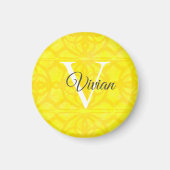 Name der hellgelben Farbe Monogram Magnet (Vorne)
