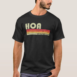 Name der HOA Personalisierte Retro-Vintage 80er 90 T-Shirt