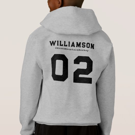 Name der Hockey School Club League Hoodie (Rückseite)