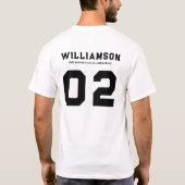 Name der Hockey School Club League T-Shirt (Rückseite)