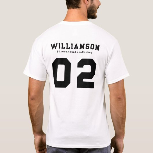 Name der Hockey School Club League T-Shirt (Rückseite)