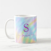 Name der Holografischen Iridescent-Rainbow-Monogra Kaffeetasse (Links)
