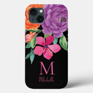 Name der hübschen floralen Monogramm Case-Mate iPhone Hülle