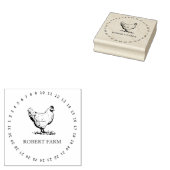 Name der Hühnerfarm mit eigener Marke | Eierkarton Gummistempel (Stempel)