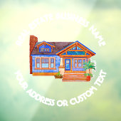 Name der Immobilienagentur und des Agenten des Gew Fensteraufkleber (Blatt 3)