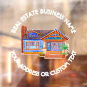 Name der Immobilienagentur und des Agenten des Gew Fensteraufkleber (Blatt 2)