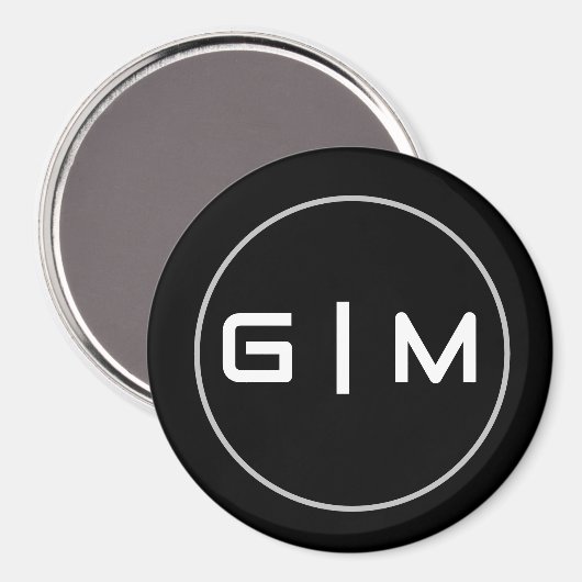 Name der individuell anpassbaren Initialen Magnet (Vorderseite/Rückseite)